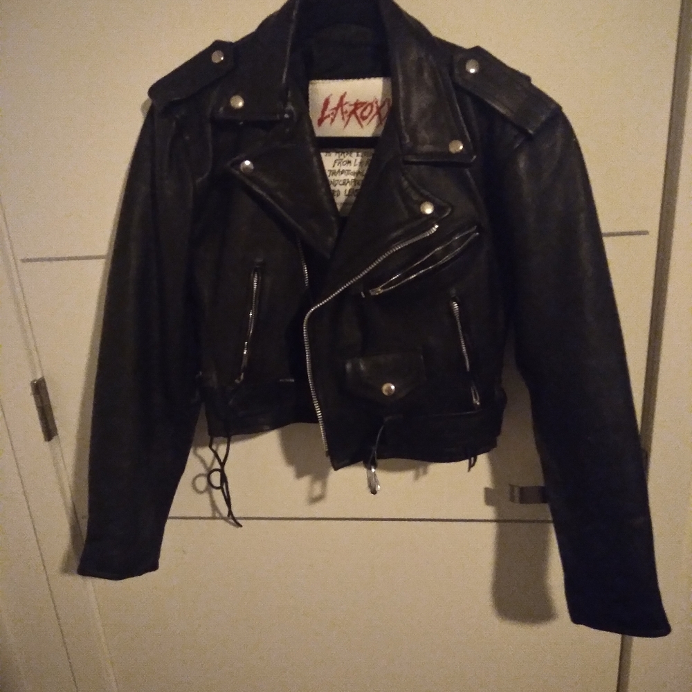LA ROXX VINTAGE LEATHER MOTORCYCLE COAT
